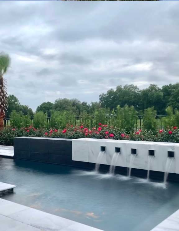 various pool design styles and water features